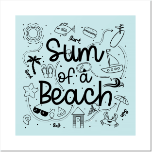 sum of a beach Posters and Art